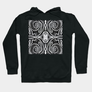 Black and White Abstract Design Hoodie